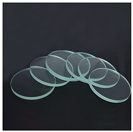 Mikroskop-Zubehör, gehärtetes Glas, Plattendicke 5 mm, hohe Temperaturbeständigkeit, Linse, 2 Stück, Haltbarkeit und zuverlässige Leistung (Farbe: 5 mm, Größe: 80 mm)