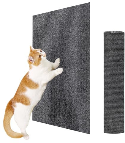 ENONCI Alfombrilla para rascar gatos, protectora antiarañazos para sofás y muebles, autoadhesiva, reutilizable, resistente y duradera, para gatos de todas las edades