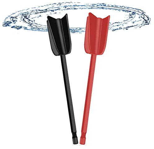 2Pcs Paint Mixer for Drill, Paint Stirrer for Drill, Mixing Paddle, Mixing Paddle for Drill, Resin Mixer, Paddle Mixer for Drill, Reusable Epoxy Mixer Paddles for Resin, Silicone Mixing