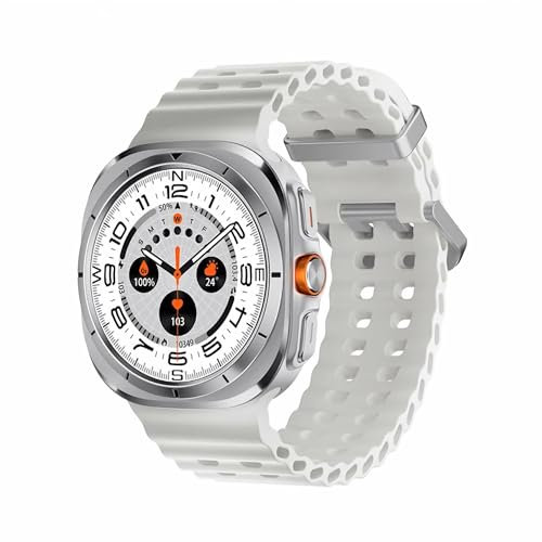AMAZTECH Reloj Inteligente Watch 7 Ultra Inteligente de 1,43 Pulgadas Waterprof IP68 Llamadas Bluetooth 100+ Modos Deportivo Reloj de Fitness para Android iOS Ideal para el Hombre y Mujer (Blanco)