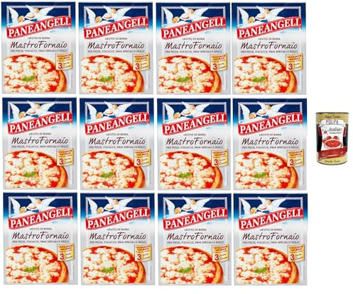 Italian Gourmet Lievito di Birra Mastro Fornaio lievito secco 12 x 21g | Hefe für Pizza, Focaccia, Brot und Süßgebäck; secco attivo, facile da usare, Gesamtnettogewicht 252 g + Kostenlos Polpa 400g