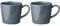 Denby - Dark Grey Speckle Set of 2 Mugs - 400ml Capacity - Dishwasher & Microwave Safe Crockery - Soft Textured Glaze Effect - Ceramic Stoneware Mugs - Chip & Crack Resistant - L13xW9.5xH9
