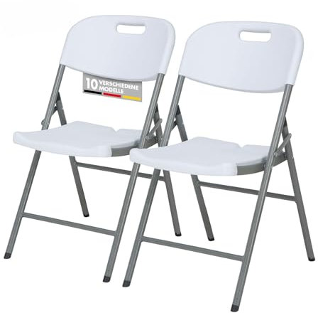 Floordirekt- Gartentisch Klappbar Kunststoff - Buffettisch mit Tragegriff - Klapptisch für Garten Terrasse und Balkon - Campingtisch 6 Personen (2er Set Okinawa)