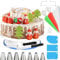 35 PCs Cake Decorating Kit with Cake Turntable-Cake Leveler-7 Numbered Piping Tips- Straight & Offset Spatula-20 Icings Bags- 3 Icing Smoother Scraper Set