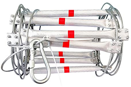 Emergency Fire Escape Rope Ladder, Portable Safety Rescue Solution for High Altitude Work, Home and Office Use