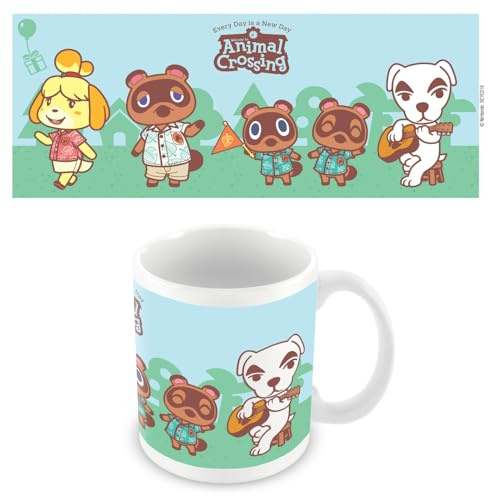 Pyramid International Animal Crossing Mug – Outdoor Lineup – 11oz (315ml) White Ceramic Coffee Cup – One Size