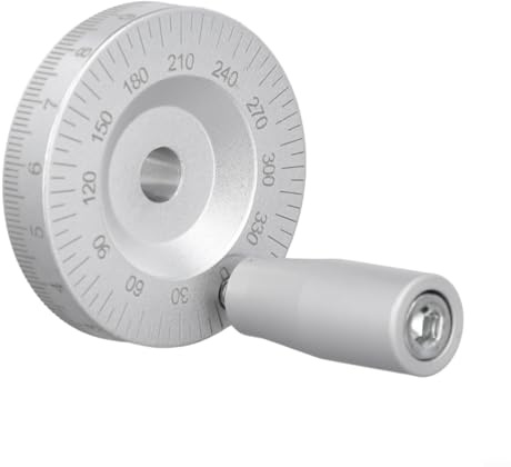 Robustes Drehbank-Handrad aus Aluminiumlegierung mit gravierter Skala und Wippfunktion für zuverlässigen Maschineneinsatz (8 mm)
