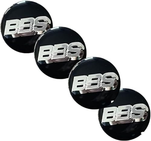 SYQCM 4 Stück Auto Nabendeckel Aufkleber für BBS 70MM, Auto Emblem Felgenaufkleber Radnabenabdeckung-Logo Sticker Zubehör,A