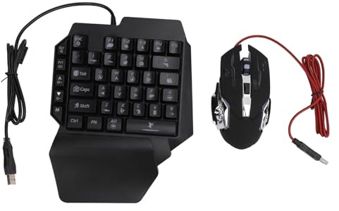 Yinhing Rgb One Handed Gaming Keyboard and Combo With Phone Stand 4 In Mobile Gaming Accessory Set for Optimal Performance and Convenience
