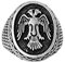 Gök-Turk Ring für Herren 'Adler' - verstellbare Größe