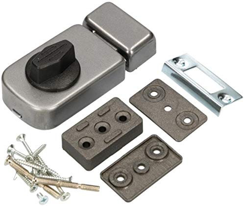 KOTARBAU® Zusatzschloss 60 mm 3 Farben Kastenschloss Türzusatzschloss Türschloss Schloss Drehknauf Zusatzsicherung Kastenzusatzschloss ohne Zylinder (Anthrazit)