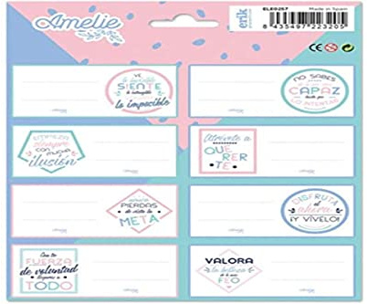Grupo Erik Amelie Pastel Collection - Self Adhesive Food Labels | Gift & School Stickers