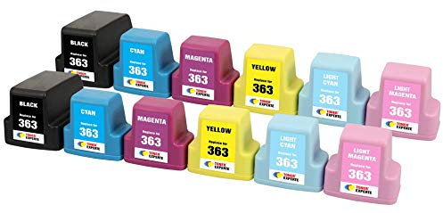 TONER EXPERTE® 12 XL Druckerpatronen kompatibel für 363 für Drucker Photosmart 3110 3210 3210xi 3310 8250 C5180 C6150 D6160 C6180 C6280 D7160 C7180 D7260 C7280 D7460 C8180 | hohe Kapazität