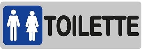 TLDSHOP® - Etichetta ADESIVA 15 x 5 TOILETTE UOMO e DONNA - Orizzontale - Contenuto confezione: 1