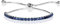 ZAVANA Pulsera Ajustable para Mujer Con Piedras Azules y Circonitas de Plata