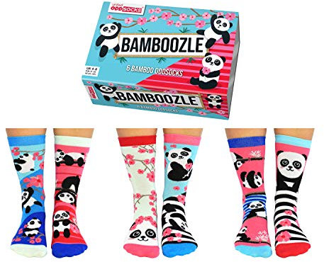 Panda Bamboozle Oddsocks Socken mit Bambus-Viskose in 37-42 im 6er Set - Strumpf