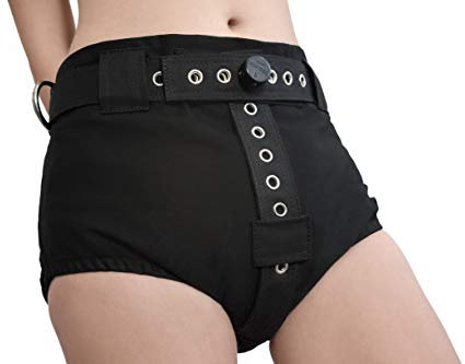 ABDL Schutzhülle zum Entfernen von Windeln, mit Segufix-Verschluss und Schlüssel, Schwarz, Größe M