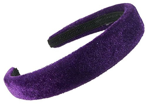 Purple Slightly Padded Velvet Feel Alice Hair Band Headband 2.5cm (1) Wide