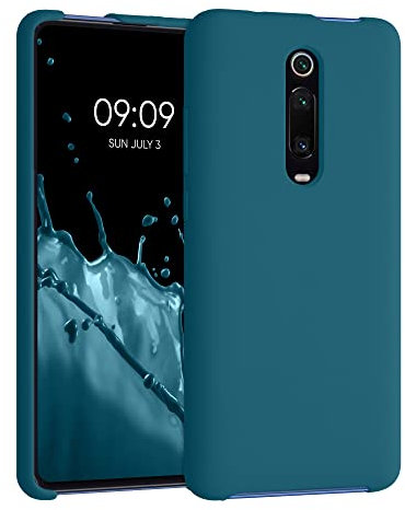 kwmobile Hülle kompatibel mit Xiaomi Mi 9T (Pro) / Redmi K20 (Pro) Hülle - Silikon Handy Case - Handyhülle weiche Oberfläche - kabelloses Laden - Petrol matt