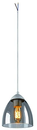 SLV Pendelleuchte PARA CONE GL / Wohnzimmer-Lampe, Innen-Beleuchtung, Hänge-Leuchte Esszimmer, LED, Decken-Leuchte / GU10 25W weiß