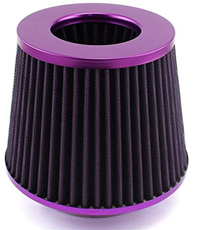 KCSAC Cone Air Filter Intake Car Sport Universal 76mm Airfilter 6 Inch Racing JDM Cono Filtro De Aire Coche Admision Deporte Carreras (Color : Purple)