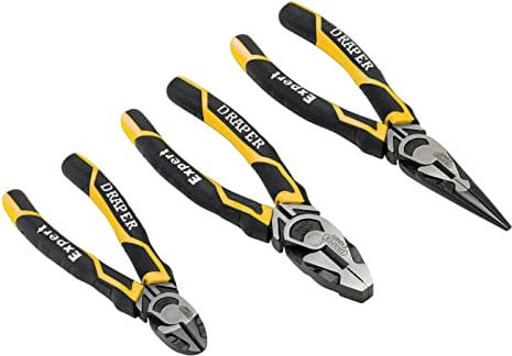 Draper 28038 High Leverage Plier Set, Yellow (3 Piece)