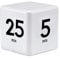 Mobxpar Digitaler Cube Timer, Zeitwürfel mit Schwerkraftsensor, für Kinder/Übungs/Workout/Game/Studium/Küche/Kochen/Yoga (Weiß 5-15-25-45)