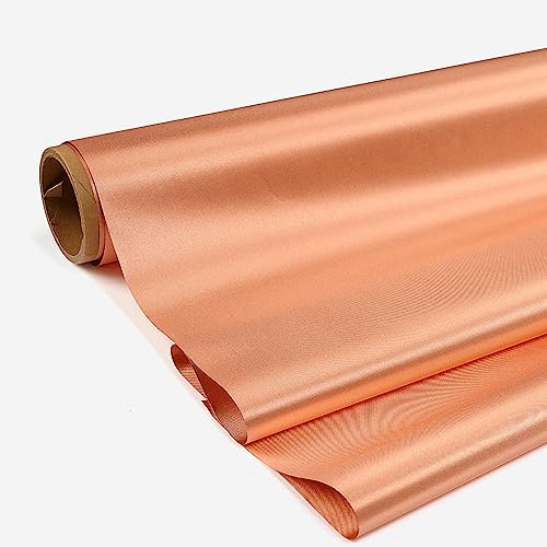 Block EMF RFID EMI RF-Abschirmung Leitfähige Erdung Kupfer Nickel Gewebe Abschirmung von HF-Signalen von Strahlung/Singal für Tasche/Geräteabdeckung Strahlung Computer,gold-1m