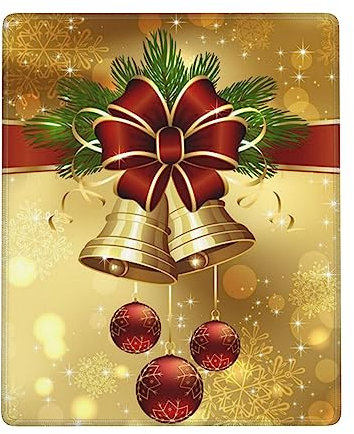 Tapis de souris Joyeux Noël, tapis de souris personnalisé avec base en caoutchouc antidérapant, tapis de souris de jeu pour bureau, accessoires de décoration de bureau, 18 x 22 cm