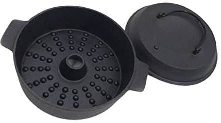 OQHAIR 1 Juego de Cacerola de Patata Dulce Asada, Cacerola Coreana para Barbacoa, Horno para Acampar, Parrilla Coreana, Olla para Hornear Pollo, Estufa, Cacerola para Hornear, Rejilla par