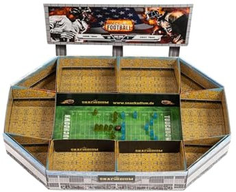 SNACKADIUM PRO - SNACKSTADION für American Football Fans, Geschenk zum Super Bowl Geburtstag oder Feier, Snackstadium passend zur NFL - XFL - ELF (Teamfarbe Gelb)