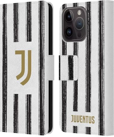 Head Case Designs Offizielle Juventus Football Club Home 2020/21 Match Kit Leder Brieftaschen Handyhülle Hülle Huelle kompatibel mit Apple iPhone 15 Pro