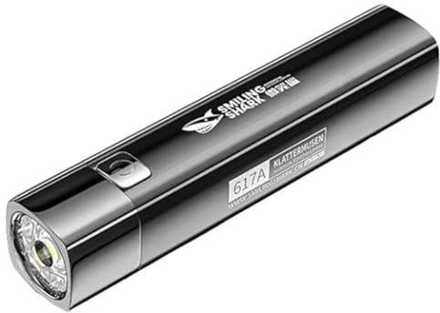 BARAC Linterna Recargable, Mini Lámpara, Agarre Textura esmerilada, 3 Modos, Resistente al Agua IPX6, para Acampar en Interiores y Exteriores