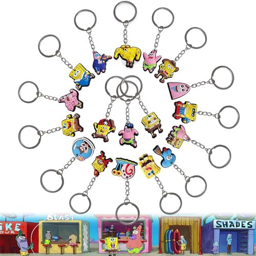 20 Stück Süßer Schlüsselanhänger, Cartoon Figur Schlüsselanhänger, Kinder Silikon Schlüsselanhänger, Schlüsselanhänger Geschenke Für Jungen Mädchen, Anime-Fan