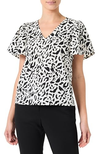 Vila Vimathilde S/S V-Neck Flounce Top/Ka