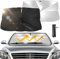 Parasol Paraguas Coche,Parasol Coche Delantero Plegable,Parasol Coche Delantero,Paraguas Parasol Coche para vehículo protección Anti Rayos UV, para mayoría de Coches, SUV, Camiones,136.5 x 76 cm