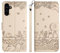 Aisenth Handyhülle für Samsung Galaxy A55 5G, Katze, Schmetterlings Muster Leder Handytasche Brieftasche Klapphülle Etui Flip Case Schutz Hülle mit Ständer, Magnet, Kartenfächer -Beige