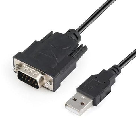 USB to Serial Adapter 0.8m Usb to RS232 Db9 Serial Cable USB Male to RS232 Male Connect Legacy Devices Port Converter for Serial Modems Printers Cameras Scanners PC Windows 7 8 9 10