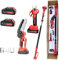21 SHOP® Kit Set per potatura a batterie forbice cesoie con 2 batterie e motosega 6 con asta telescopica