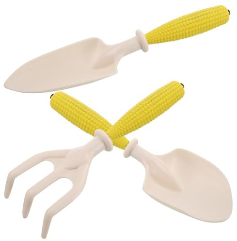 Toddmomy 3-Teiliges Kinder-Gartenschaufel- Und Rechen-Set Kleine Gartenschaufel Aus Kunststoff Outdoor-Graben Für Kinder Sukkulenten-Pflanzwerkzeuge Kinder-Strand-Sandschaufel-Set