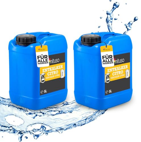 mituso Descalcificador universal de 10 litros, concentrado para cafeteras automáticas y cafeteras de todos los tipos, descalcificador para una limpieza extraprofunda, uso universal para limpieza de