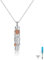 DAYLINLOVE Urn Necklace For Ashes 925 Sterling Silver Bar Rose Flower Cremation Jewelry Keepsake Necklace for Women Men