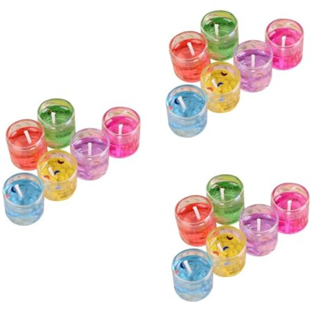 Alipis 18stücke Romantische Jelly Kerzen Duftkerzen Für Candlelight Dinner Valentinstag Bunte Dekoration Für Für Romantische Abende