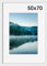 COMPOLICY Bilderrahmen 50x70 Rahmen Mit 50X70 Bilderrahmen 50 X 70 Cm Weiß Picture Frame Aufhängen Posterrahmen Für Fotos, Bilder, Poster