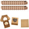 Aliangting 24 Pcs Cupcake Boxes, 10cm Clear windows Cake Box with 25 Stickers Afternoon Tea Brown Boxes for Displaying and Carrying Cakes Biscuits Muffins