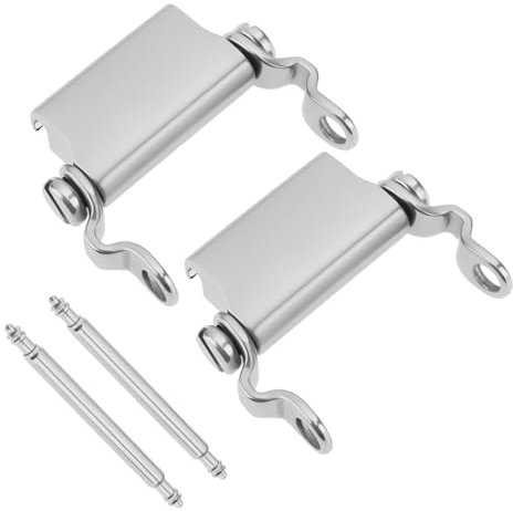 ECSiNG 2 Stück Uhrenadapter Kompatibel mit Uhren mit 20mm Bandanstoßbreite Edelstahl-Uhrenkonverter mit Federstange Silber