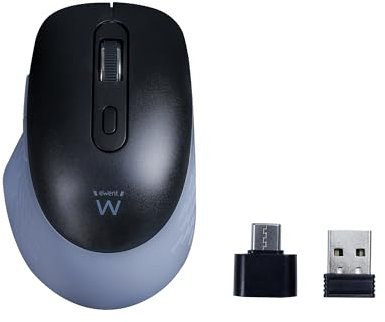 Mouse Wireless 2.4GHz con Tasti Silenziosi e Adattatore USB-C – EW3204