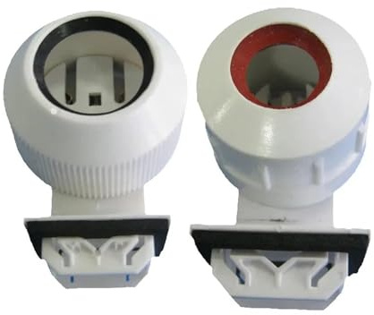 LVXBHZQD 2 Stücke Wasserdicht T5 T8 Staubdicht G13 G5 CFL Grille Leuchtstoffröhre LED Lampenfassung Schraube Halterung Aquarium Aquarium Licht Buchse(T5 G5)
