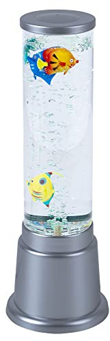 Wassersäule Tischleuchte LED RGB Farbwechsler Deko-Fische Wohnzimmerleuchte