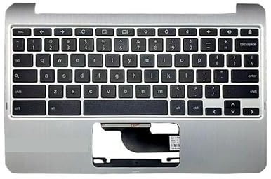 FDMOZRE para ASUS para Chromebook Flip C100P C100PA Carcasa Plateada para portátil con Teclado